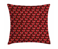 Hearts and Leafy Branches Pillow Cover