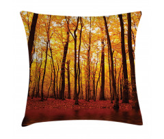 Autumn Forest Trees Pillow Cover