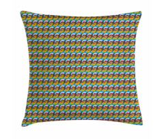 Colorful Rhythmic Motif Pillow Cover