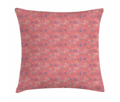 Colorful Retro Racing Bicycles Pillow Cover