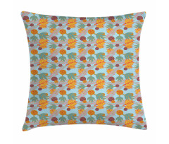 Abstract Tropic Plants Pillow Cover