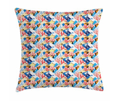 Colorful Abstract Peaks Pillow Cover