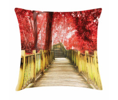 Autumn Farmhouse Woods Park Pillow Cover