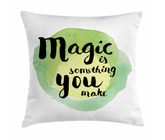 Watercolor Inspirational Art Pillow Cover