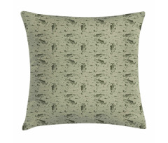 Fisherman Boat and Trouts Pillow Cover