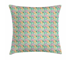 Funny Spring Flowers Bloom Pillow Cover