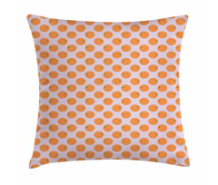 Citrus Fruit on Polka Dots Pillow Cover