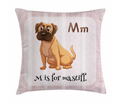 Cartoon English Mastiff Pillow Cover