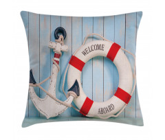 Anchor and Life Buoy Pillow Cover