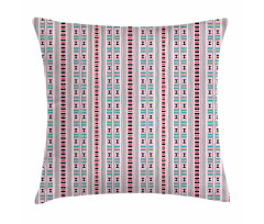 Geometric Kente Stripes Motif Pillow Cover