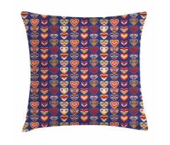 Colorful Hearts Art Pillow Cover