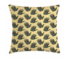 Oriental Motifs on Hand Pillow Cover