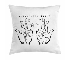 Cosmic Signs on Palms Pillow Cover