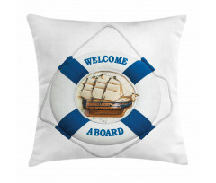 Life Buoy on the Wall Pillow Cover