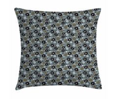 Retro Botanical Elements Pillow Cover