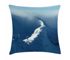 Sunny Day in Mountains Pillow Cover