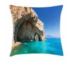 Sea Cave on Zakynthos Pillow Cover