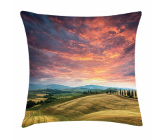 Tuscany Cypress Trees Pillow Cover