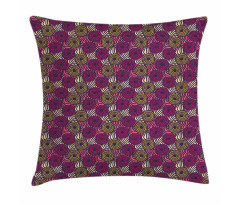 Doodle Circles and Waves Pillow Cover