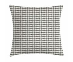 Grunge Striped Rhombuses Pillow Cover