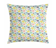 Floral Branch Rounds Art Pillow Cover