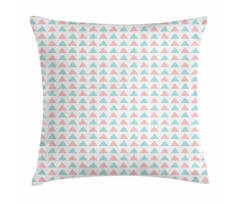 Pastel Triangles and Dots Pillow Cover