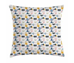 Doodle Design Animals Pillow Cover