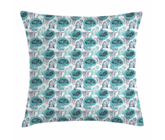 Pencil Drawn Sketches Pillow Cover