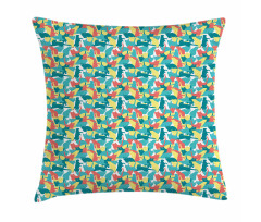 Energetic Kitten Pillow Cover