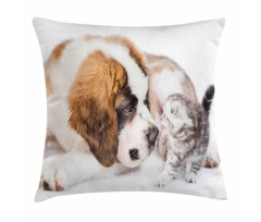 Sniffing Animals Photo Pillow Cover