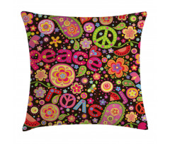 Hippie Paisley Leaves Pillow Cover