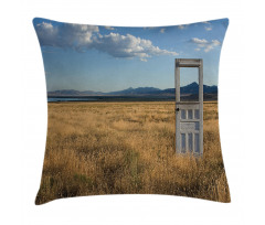 Field with Mountains Pillow Cover