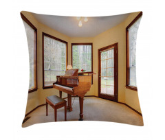 Round Room with Piano Pillow Cover