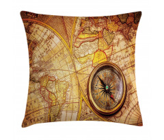 Old World Map Pillow Cover