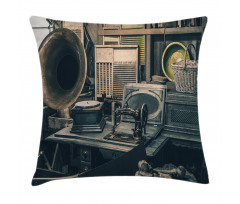 Old Store Gramophone Pillow Cover