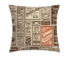 Pack Old Advertising Pillow Cover