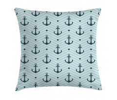 Zigzag Chevron Anchors Pillow Cover