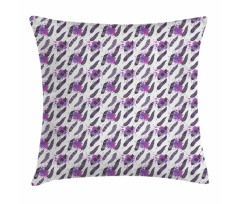 Creative Plume and Splashes Pillow Cover