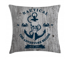 Anchor Skull Rope Sea Pillow Cover