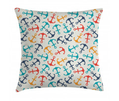 Anchor Shape in Lines Pillow Cover