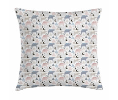 Pastel Polar Bear Pattern Pillow Cover