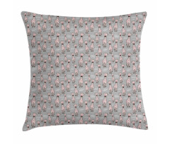 Childish Giraffes in Bowtie Pillow Cover