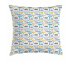 Childish Car Pattern Pillow Cover