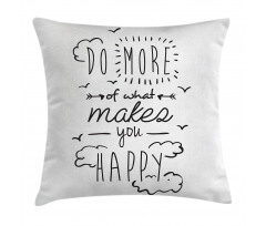 Positive Attitude Phrase Pillow Cover
