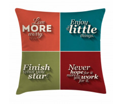 Love More Worry Less Pillow Cover