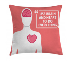 Human with Words Pillow Cover