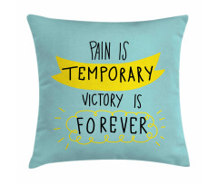 Victory is Forever Text Pillow Cover