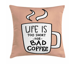 Coffee Lover Mug Concept Pillow Cover