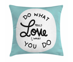 Positive Simple Wording Pillow Cover