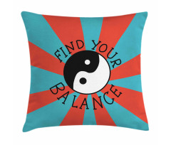 Find Your Balance Text Pillow Cover